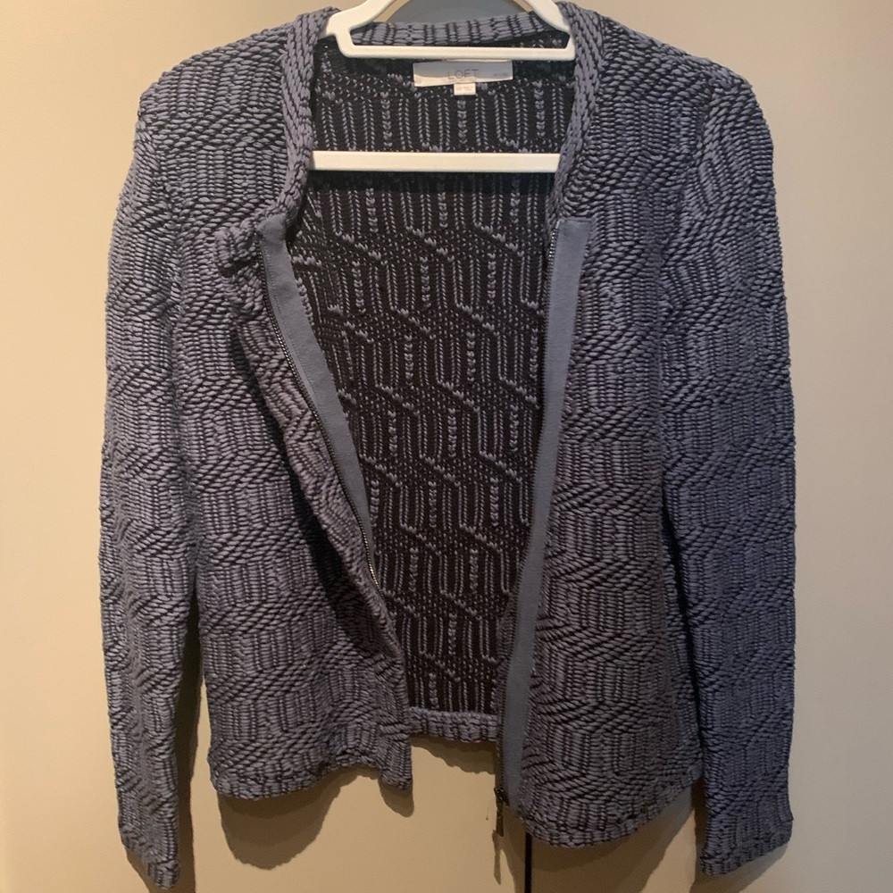 Ann taylor loft navy sweater jacket XSP